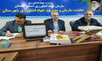 جلسه تحویل و تحول نظام صنفی کشاورزی و اتاق اصناف کشاورزی در شهرستان گنبد کاووس 