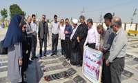 هفته جهاد کشاورزی؛ ادای احترام کارکنان جهاد کشاورزی گنبدکاووس به شهدای سنگرسازان بی‌سنگر 